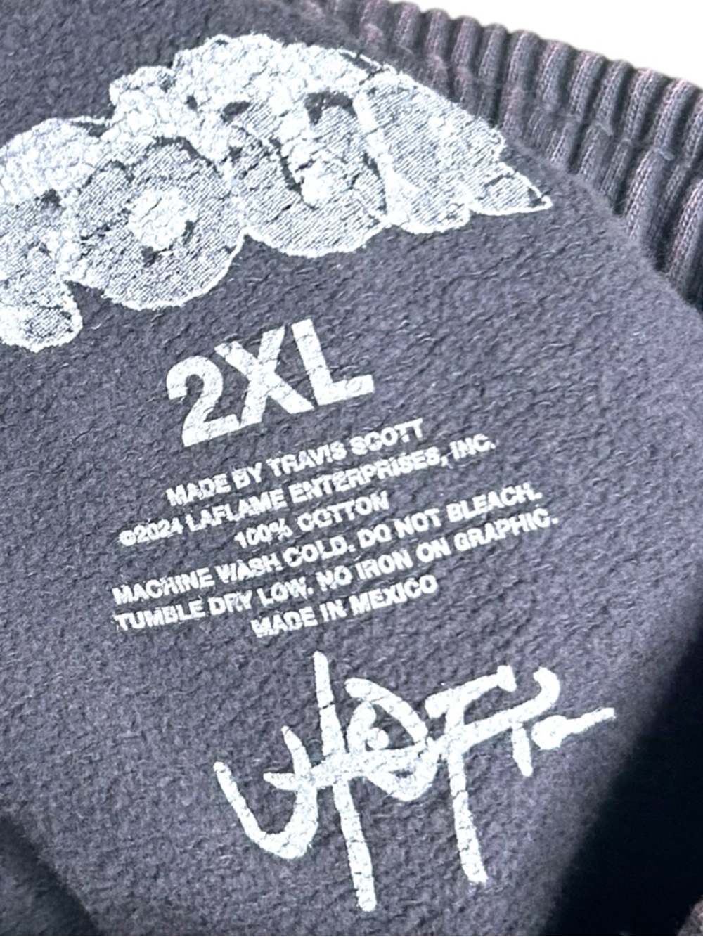 Travis Scott Utopia Tour Circus Maximus Unisex Gray Sweatpants *MISPRINT* 2XL - Picture 5 of 5